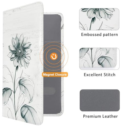 CoBak Car Registration and Insurance Holder - Vehicle Glove Box Car Organizer,Auto Truck Comparment Accessories Case with Magnetic Closure for Driver License,Cards - color: L-Sunflower Sonata