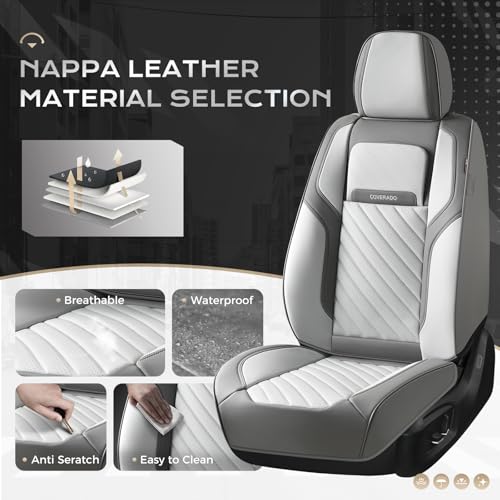 Coverado Car Seat Covers Front Set - color: BlackWhite-0, size: Front Pair