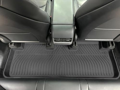 Tesla Model Y 2020-2024 Premium Custom Fit Floor Mats Rubber 3D Car Mats Laser Measured Floor Liners All Weather Heavy Duty Waterproof Odorless Non-Slip TPE (Front & Rear, Black) - size: Model Y 2020-2025