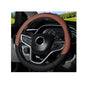 Leather Steering Wheel Cover, 15 Inch Soft Breathable Car Wheel Cover with Anti-Slip Lining, Universal Comfortable Steering Wheel Protector for Most Cars Trucks SUVs (Coffee) - color: Coffee