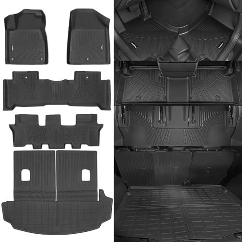 Floor Mats for Acura MDX 2007-2013, Trunk Mat with Backrest Mat All Weather TPE Protector for Acura MDX Accessories - size: 16)MDX|2007-2013