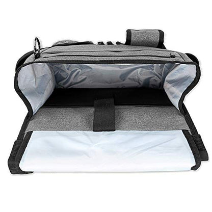 LUXJA Car Front Seat Organizer with Cover and Laptop Sleeve, Car Seat Organizer with Back Adjustable Straps, Gray - color: Gray