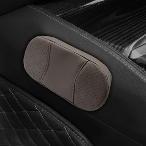 Car Knee Cushion, Leather Memory Foam Auto Center Console Arm Rest Pad, Soft Comfort Car Door Elbow Protective Cushion, Breathable Vehicle Interior Leg Support Pillow for Most Cars (Brown) - color: Brown