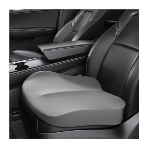 Car Seat Cushion, Comfort Memory Foam Car Cushion, Non-Slip Auto Booster Seat Cushion for Improve Driving Vision, Suitable for Vehicles Trucks SUVs Car Accessories (Gray) - color: Gray