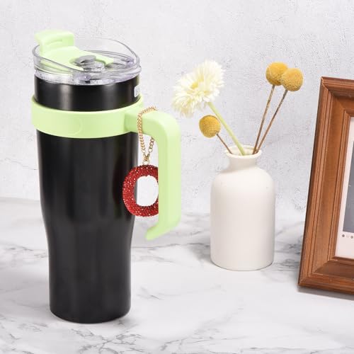MECCANIXITY Bling Car Letter Charm, Initial I Letter Interior Car Rear View Mirror Decoration Hanging Crystal Ornaments for Women Bags Water Cup DIY Craft, Red - style: Letter I