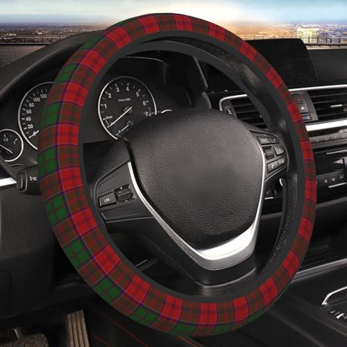 Thickened Elastic Steering Wheel Cover, Grant Clan Tartan Plaid Pattern Ultra, Soft, Breathable, Fit for Cars, SUVs, Trucks, Stylish Comfortable Grip - color: Grant Clan Tartan Plaid Pattern