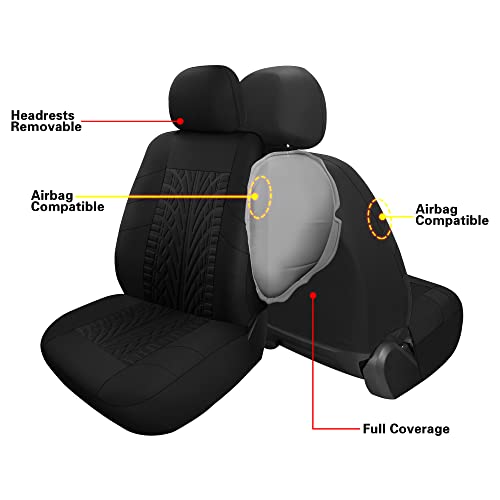 VarCozy Car Seat Covers Front Pair,Universal Cloth for Car,Breathable & Washable SUV, Sedan, Van, Automotive Interior Covers, Airbag Compatible