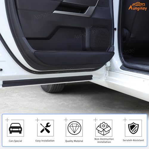 Car Door Anti Kick Pads Compatible with Toyota Tundra CrewMax 2022-2026, 4PCS Inner Front Rear Doors Panel Kick Guards Protector Cover Velour Mat from Scratches,Footprints,Dirty Collision Accessories