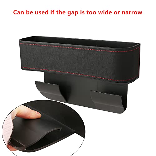 JEYODA Car Seat Gap Filler Organizer, Car Organizer Front Seat, Pack Auto Console Side Storage Box with Cup Holders，Car Organizers and Storage for Holding Phone, Sunglasses, Wallet 1PC (black)