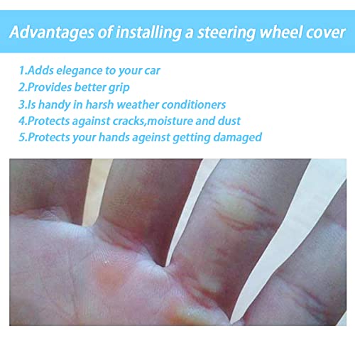 Elastic Stretch Steering Wheel Cover, Universal 15 Inch Car Steering Wheel Cover, Microfiber Breathable Ice Silk, Anti-Slip, Odorless, Easy Carry, Warm in Winter and Cool in Summer (Gray) - color: Gray