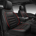 CAR PASS 3D Foam Leather Car Seat Covers Two Front Seats only, Air Mesh Thick Seat Covers, All Weather Car Seat Cover Comfort & Protection for Truck,SUV,Sedan,Van, Airbag Compatible Red - color: Black Red Front