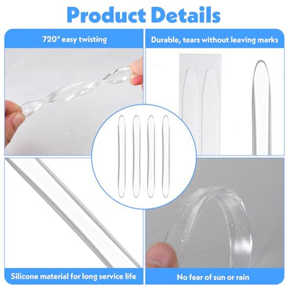 4Pcs Silicone Car Door Edge Guards, Anti-Collision Bumper Guard Protector Clear Strips Protector Universal Car Door Protectors Trim Molding for Sedans SUV Bumper Rearview Mirror (Transparent)