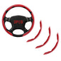 FOAN Steering Wheel Covers, 3PCs Carbon Fiber Anti-Skid Clip on Car Steering Wheel Cover Protector Universal for Most Car, Red - color: RED