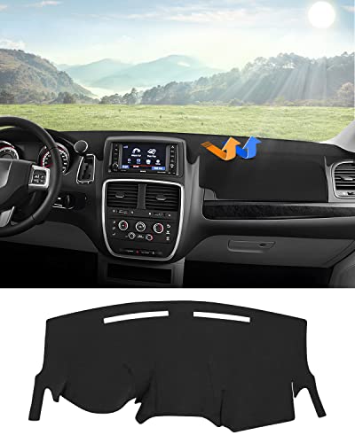 Autorder Dashboard Cover Mat for Dodge Grand Caravan 2011-2020 /Chrysler Town Country 2011-2016 Accessories Dash Cover Flannel Dash Mat Sunshade Glare UV Rays Protector - size: 2011-2020 Dodge Grand Caravan