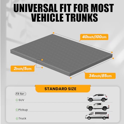 Car Dog Bed for Trunk, Non-Slip SUV Cargo Liner for Dogs, Travel Pet Mat Cushion with Supportive Foam, Removable Cover for Easy Cleaning, Suitable for SUV&Truck