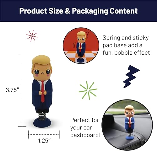 Donald Trump Dashboard Dancer - Funny Bobblehead Car Accessory - Patriotic Gag Gift for Trump Fans and Humor Lovers - style: Donald Trump