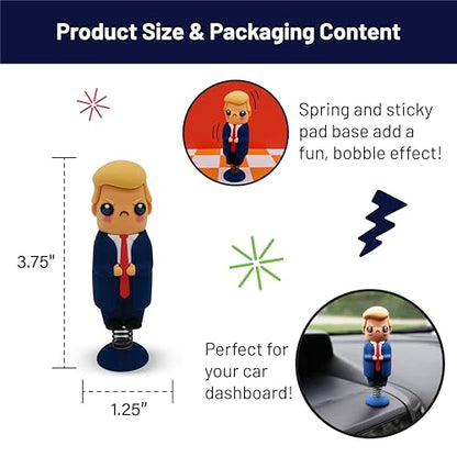 Donald Trump Dashboard Dancer - Funny Bobblehead Car Accessory - Patriotic Gag Gift for Trump Fans and Humor Lovers - style: Donald Trump