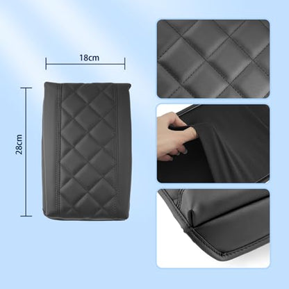2022-2025 2026 Tucson Center Console Cover for Hyundai Tucson (SE/SEL/SEL Convenience/XRT/N Line/Limited), Waterproof&Cushion Leather Armrest Cover 2023 2024 2025 Tucson Accessories (Padded) - color: (for Tucson) Padded - Leather