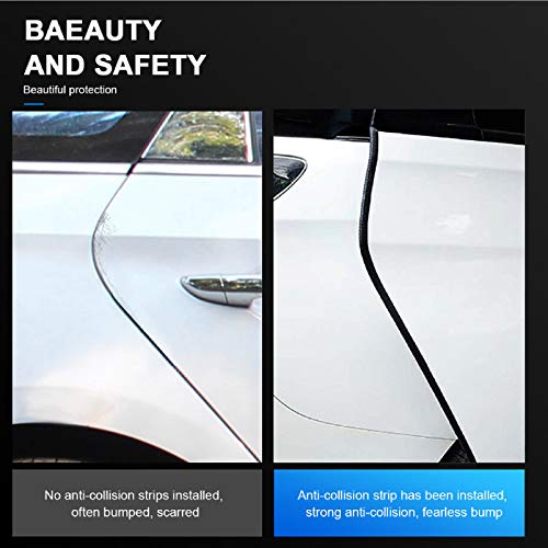 Car Door Edge Guards Black, 16Ft Rubber Seal Protector U Shape Edge Trim Car Door Edge Protection Fit for Most Car - size: 16Ft(Black )