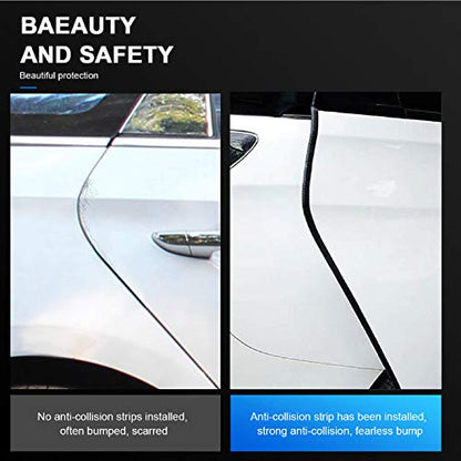 Car Door Edge Guards Black, 16Ft Rubber Seal Protector U Shape Edge Trim Car Door Edge Protection Fit for Most Car - size: 16Ft(Black )