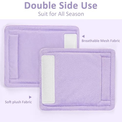 SWESEN Baby Car Seat Strap Covers, 3 Piece Soft Car Seat Strap Shoulder Pads for Baby Girls Boys, Double-Sided Use carseat Straps Covers for Stroller, Car Seats, Pushchair, Purple - color: Purple