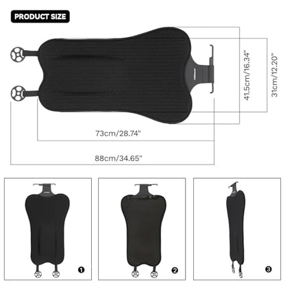 XUKEY Lumbar Pillow Gel Support Pillow Back Support Cushion,Gel Lumbar Support Pillow Relief Back Sciatica Pain for Car Seat Cushion,Car Seat Lumbar Support with Adjustable Straps Improve Posture