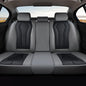 Coverado Car Seat Covers, Back Car Seat Cover, 3-Pieces Leather Seat Cover, Luxury Car Seat Cushion, Luxury Seat Cover Seat Protector Universal Most Cars Trucks SUV - color: Gray/Black