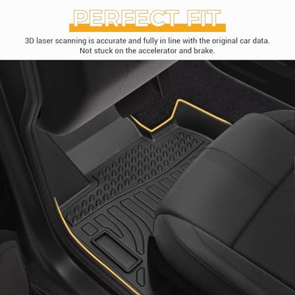 All Weather Floor Mats Compatible with 2011-2017 BMW X3 F25, 3D TPE Rubber Full Cover Protection Car Mats Full Set Liners Black - color: for 2011-2017 BMW X3