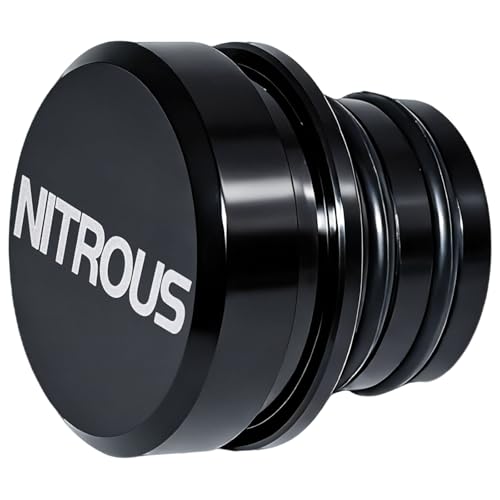 Cigarette Lighter Plug Cover Billet Aluminum Cigarette Lighter Plug, Fits All Vehicles with Standard 12 Volt Power Source Aluminum Dustproof Plug Billet Button Plugs (Black-Nitrous) - color: Black-nitrous