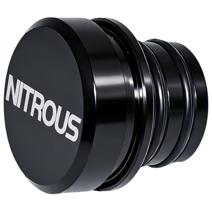 Cigarette Lighter Plug Cover Billet Aluminum Cigarette Lighter Plug, Fits All Vehicles with Standard 12 Volt Power Source Aluminum Dustproof Plug Billet Button Plugs (Black-Nitrous) - color: Black-nitrous