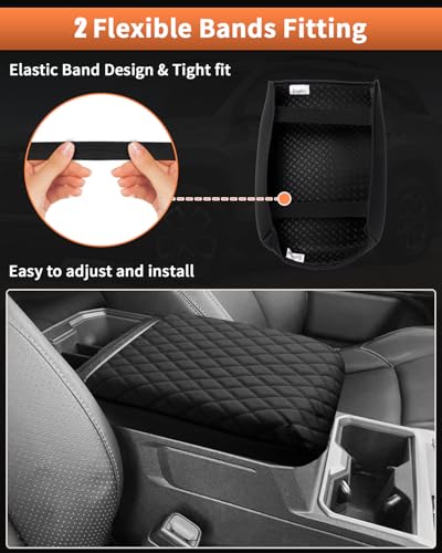Shademax Custom for 2024 2025 Toyota Tacoma Center Console Cover Armrest Cover for Tacoma Accessories 2026 Armrest Cushion Pad Leather Middle Console Lids Cover Seat Box Protector Anti-Scratch - size: Size for Toyota Tacoma 2024-2026