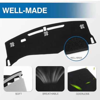 KUST Black Dash Cover for Chevrolet/Chevy Equinox 2025 2026 (Not fits for Equinox EV) Polyester Dashboard Cover Non-Slip Interior Accessories for Equinox Custom Fit Dash Mat No Glare - size: For Equinox 25-26