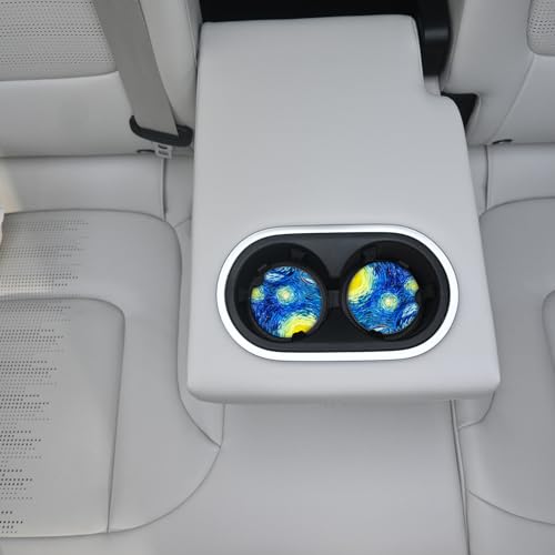 The Stars Car Coasters Pack of 2,Absorbent Ceramic Car Coasters Set for Women/Men,Drink Cup Holder Coasters,with A Finger Notch for Easy Removal - color: The Stars