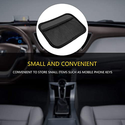 INNOLIFE Large Car Net Pocket Side Clutter Scattered Storage Phone Holder Strong Paste Organizer 8"x5.75" (1pcs L)