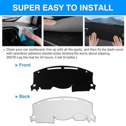 Autorder Dashboard Cover Mat for 2013-2020 Nissan Pathfinder Accessories Dash Cover Upgrade Velvet Dash Mat Sunshade Glare UV Rays Protector - size: 2013-2020 Nissan Pathfinder