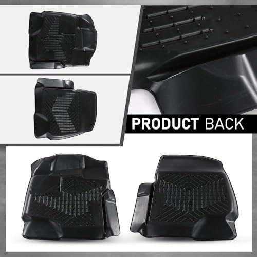 G-PLUS Cargo Liner Compatible with Ford F150 Super Crew 2015-2025(Fit 22-24 Lightning Models) All Weather Full Cover Protection Front Row TPE Floor Liners Accessories 2PCS - size: Fit Ford F150 2015-2025 | Super Crew | 2PCS