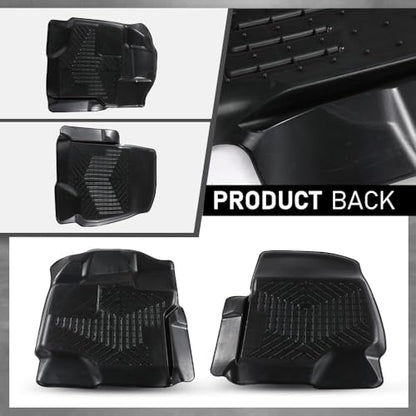 G-PLUS Cargo Liner Compatible with Ford F150 Super Crew 2015-2025(Fit 22-24 Lightning Models) All Weather Full Cover Protection Front Row TPE Floor Liners Accessories 2PCS - size: Fit Ford F150 2015-2025 | Super Crew | 2PCS