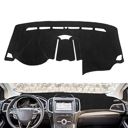 x xotic tech Center Console Dashboard Mat Pre-Cut Non-Slip Sunshield Sun Glare Protector Dash Carpet Pad Black Cover Compatible with Ford Edge 2015 2016 2017 2018 2019 2020 2021 2022 2023 2024 2025 - color: Compatible with Edge 2015-2019