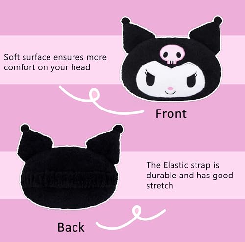 Roffatide Anime Kuromi Cartoon Car Neck Pillow 1 Pcs Plush Auto Head Neck Rest Cushion for Chairs, Recliners, Driving Seats Black (LYS10105) - color: C 1 Pc Car Neck Pillow