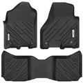 All Weather Floor Mat for 2019-2026 Dodge Ram 2500 3500 Crew Cab, TPE Car Mat Full Set Front & Rear 3PCS,Custom Fit Dodge Floor Mats - Anti-Slip Waterproof Odorless Easy Clean - Black - size: Dodge Ram, style: 19-26 2500/3500 Crew Cab