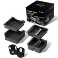 Sroiis® Gen 2 Double-Layer Center Console Organizer Set for Tesla Model Y Juniper Accessories (2025 2026) True 2-Tier Storage System [ Upper Tray + Hidden Lower Compartment ] - 3PCS Jet Black