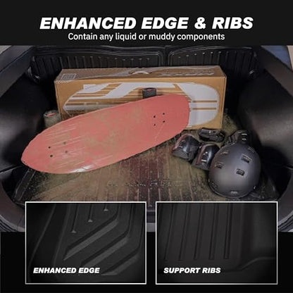 Premium MAXPRO Cargo Mat for 2018-2026 BMW X3 All Weather Waterproof TPE Cargo Liner Custom Fit Trunk Mat Automotive Floor Mats BMW X3 Accessories Cargo Mat Car Mats Heavy Duty SUV Interior Protection