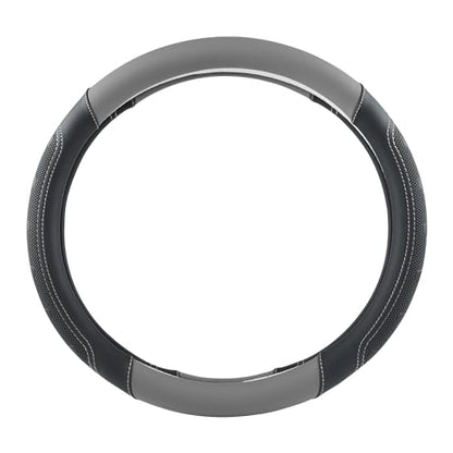 GIANT PANDA Car Steering Wheel Cover for RAM 1500 2500 3500, Compatible with Dodge RAM 15.5-16 inches - Black+Gray - color: A-Black+Gray
