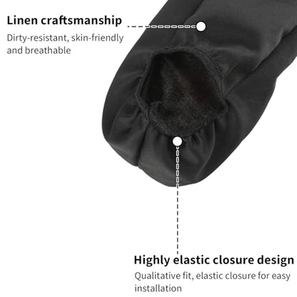 2 PCS Car Armrest Cover Elastic Fabric Cars Front Seat Arm Rest Cushion, Universal Replacement Center Console Lid Armrest Cover Skin Protectors Interior Accessories for Car SUV Truck and Van(Black)