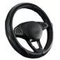 Premium Genuine Leather Steering Wheel Cover 15.5–16 Inch – Non-Slip Silicone Lining, Ergonomic Grip – Fits Ford F-150, RAM 1500, Silverado, Jeep & Trucks/SUVs - color: black, size: 15.5-16 inches