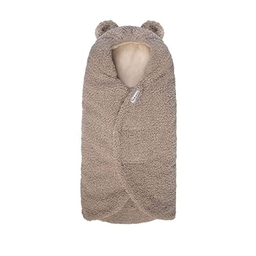 7 A.M. 7AM Baby Car Seat Blanket - Multifunctional Car Seat Cover for Toddlers, Winter Stroller & Swaddle Blanket, Micro-Fleece & Plush Lined Warm Carseat Cover | (Oatmeal, 0-6M)