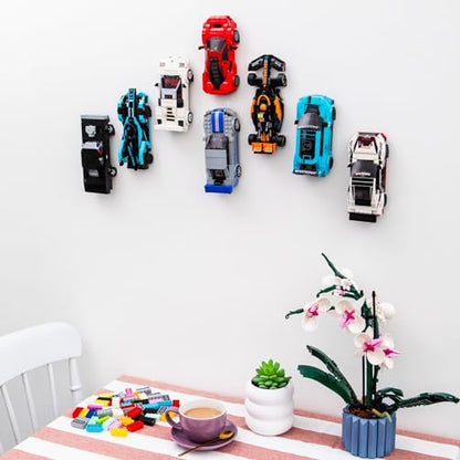 Wall Mount Hook for Speed Champions Cars - Easy to Install Wall Mount Display Hooks for Brick Cars (8 Pack) - size: 8 Pack