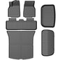 6PCS All-Weather TPE Floor Mats & Cargo Liner Set - Compatible with 2025-2026 Model Y (Juniper) | Custom Fit Anti-Slip Interior Protection(Not for Standard)