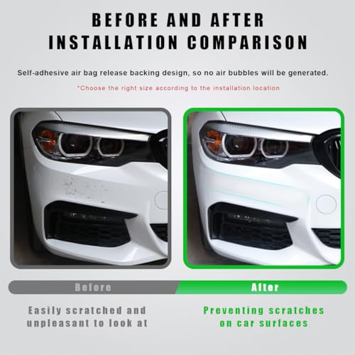 povtii Car Door Edge Guard Door Sill Protector, Automotive Anti-Collision Strip for Car Door Edge, Adhesive Tape Auto Door Entry Protection Film, Universal Car Accessories (10CM*10M), Transparent