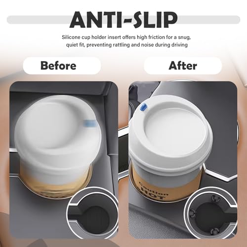 2026 Upgraded 6PCS Car Cup Holder Inserts,Non-Slip Silicone Cup Holder Inserts for Car with Flexible Leaves,Universal Cupholder Insert for Cars Interior Accessories